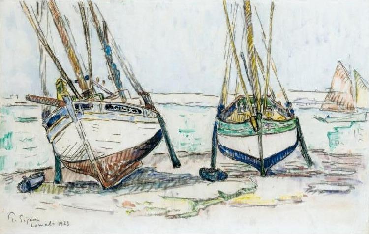 Paul Signac Bateaux de peche, Lomalo oil painting picture